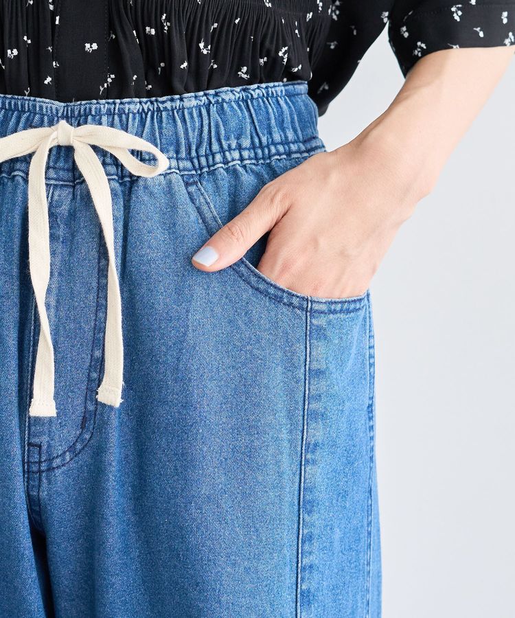 Green Parks「ライトデニムイージーバギーパンツ」|デニム|