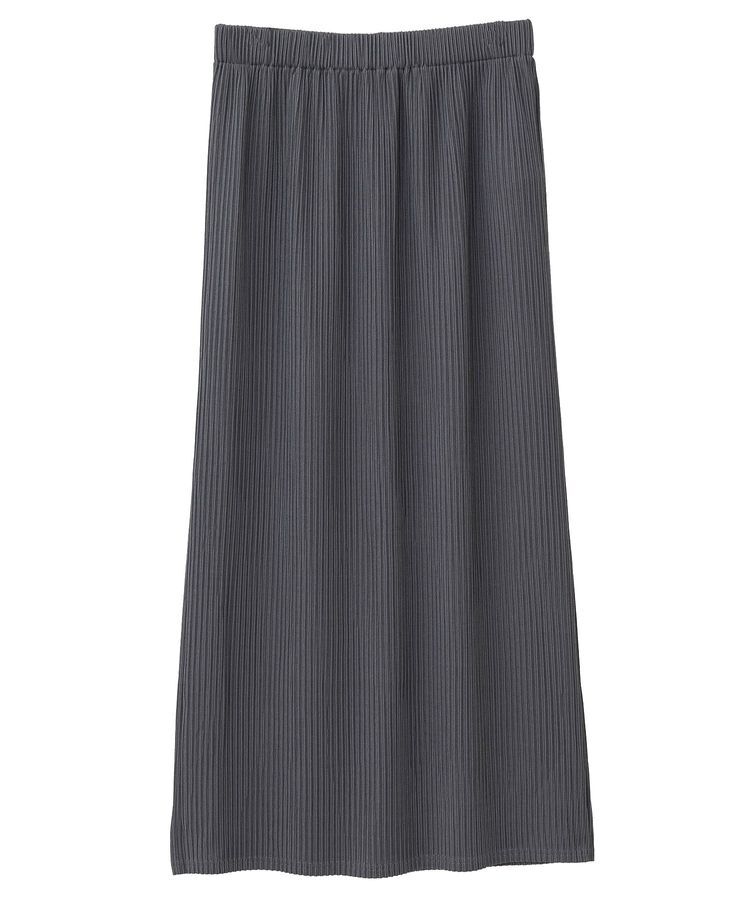 Green Parks「楽ちん涼やかドライタッチイージースカート」|タイト|Charcoal Gray