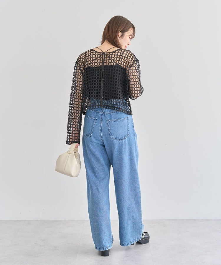 Green Parks「・SUGAR SPOON 2wayフラワーメッシュカーデ」|カーディガン|