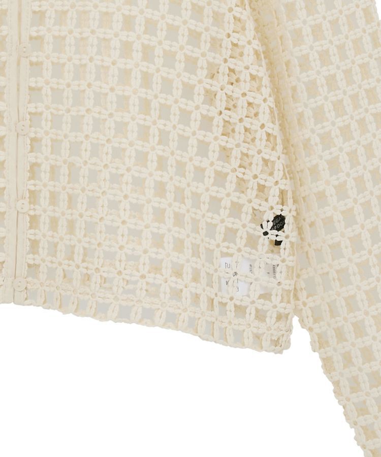 Green Parks「・SUGAR SPOON 2wayフラワーメッシュカーデ」|カーディガン|