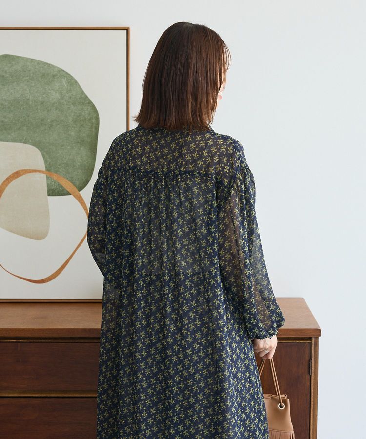 Green Parks「花柄シフォン楊柳ワンピース」|ワンピース|