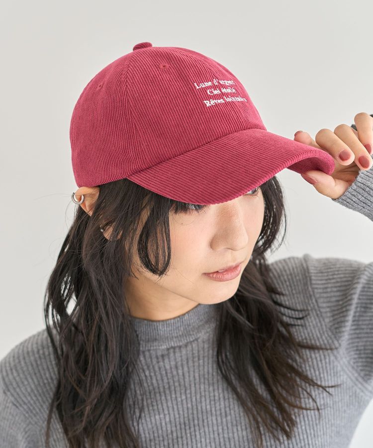 armonia「everywalk.コーデュロイロゴキャップ」|その他|Red