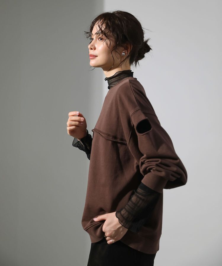 Green Parks「・DOUBLE FLAGS カットオフピグメントスウェット」|Tシャツ・カットソー|