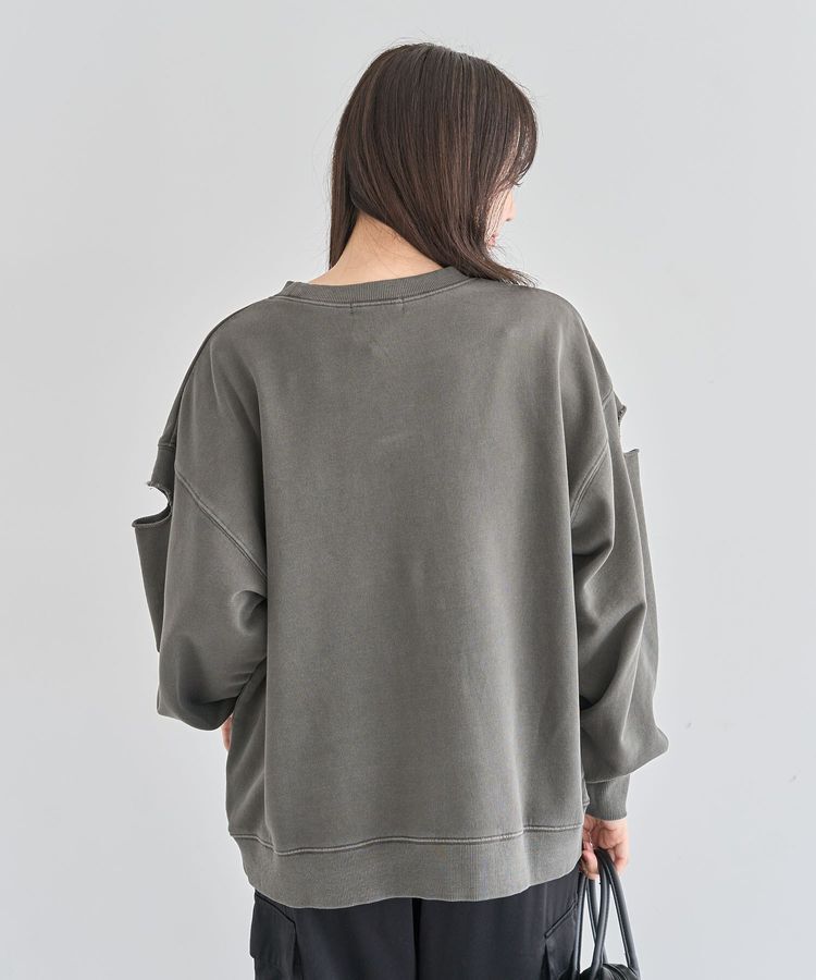 Green Parks「・DOUBLE FLAGS カットオフピグメントスウェット」|Tシャツ・カットソー|