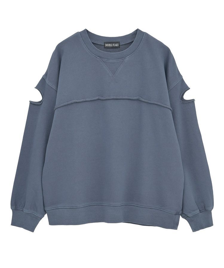 Green Parks「・DOUBLE FLAGS カットオフピグメントスウェット」|Tシャツ・カットソー|