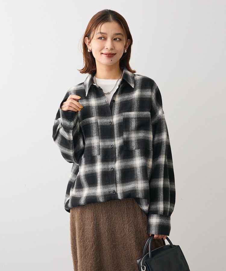 Green Parks「・ELENCARE DUE 2wayチェックビックシャツ」|チュニック|