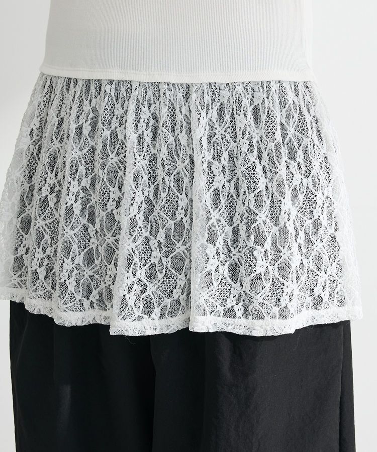 Green Parks「裾レースドッキングタンクトップ」|キャミソール|