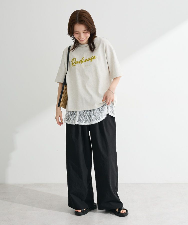 Green Parks「裾レースドッキングタンクトップ」|キャミソール|