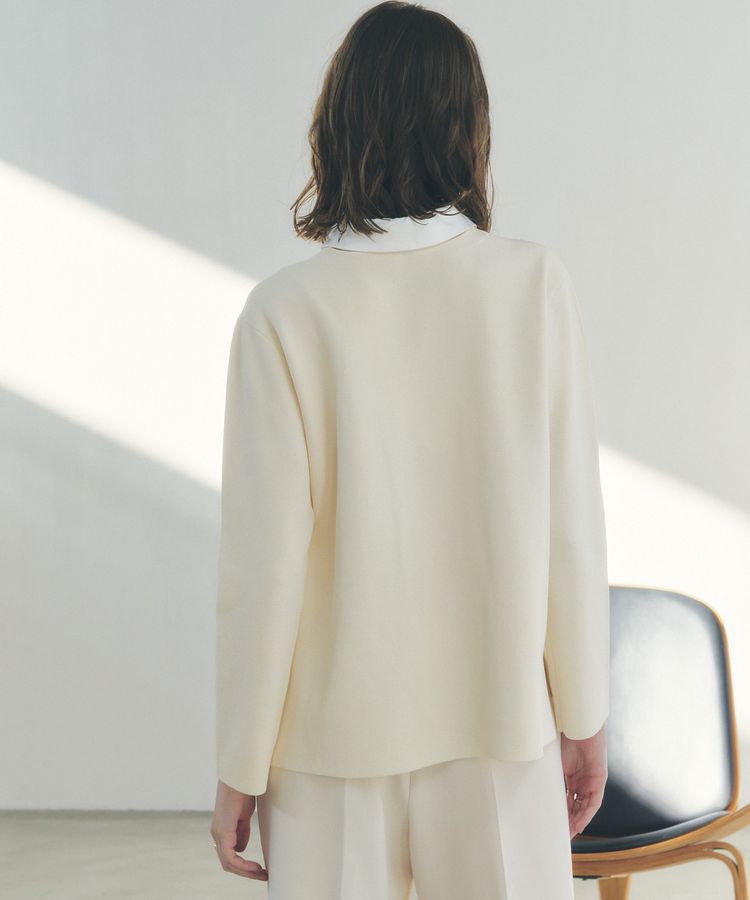 YECCA VECCA「2way襟付きレースニット」|ニット・セーター|