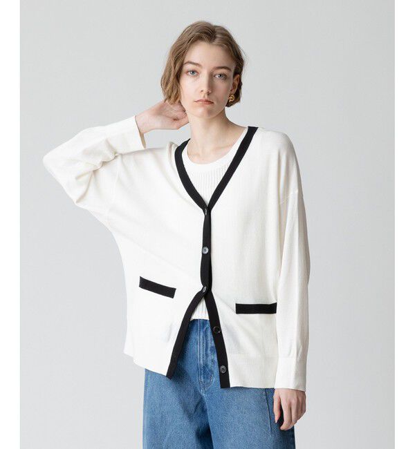 allureville「ハイツイストコットンV カーディガン」|カーディガン|