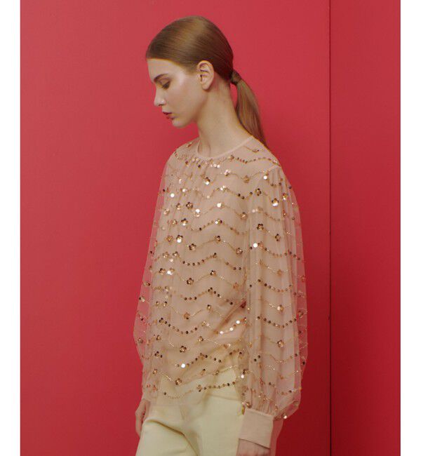 LOULOU WILLOUGHBY「【LOULOU WILLOUGHBY】スパンコールビジューブラウス」|シャツ・ブラウス|
