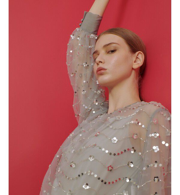 LOULOU WILLOUGHBY「【LOULOU WILLOUGHBY】スパンコールビジューブラウス」|シャツ・ブラウス|