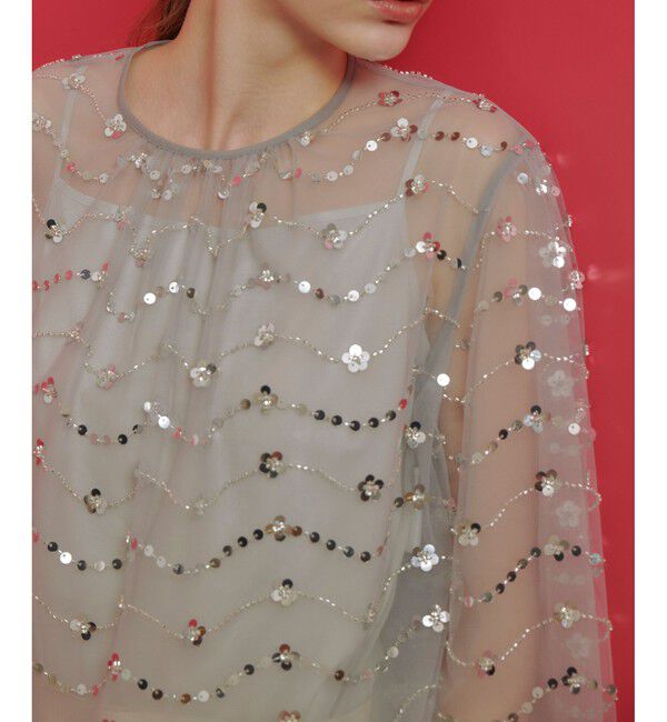 LOULOU WILLOUGHBY「【LOULOU WILLOUGHBY】スパンコールビジューブラウス」|シャツ・ブラウス|