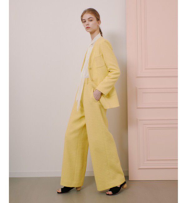 LOULOU WILLOUGHBY「【LOULOU WILLOUGHBY】スラブツイードワイドパンツ」|その他|