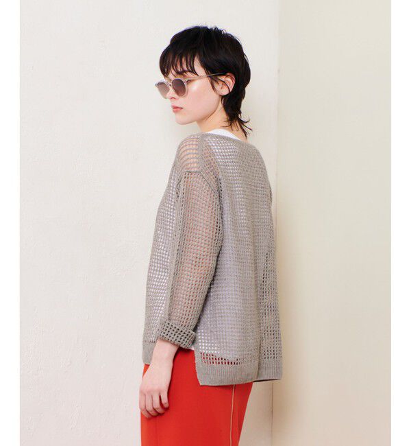 allureville「リネンコードメッシュプルオーバー」|ニット・セーター|