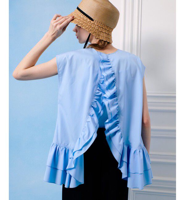 LOULOU WILLOUGHBY「【LOULOU WILLOUGHBY】ブロードフリルブラウス」|シャツ・ブラウス|