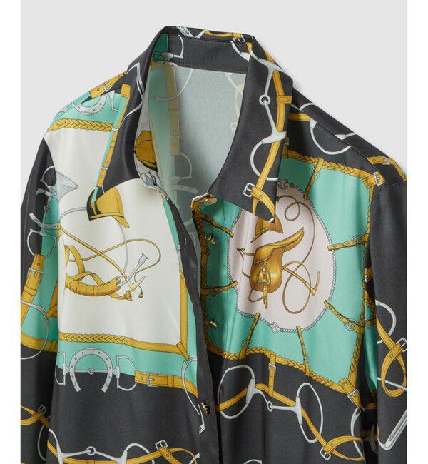 LOULOU WILLOUGHBY「【LOULOU WILLOUGHBY】RATTIジョッキープリントシャツブラウス」|シャツ・ブラウス|