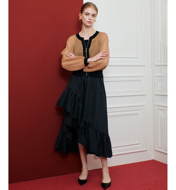 LOULOU WILLOUGHBY「【LOULOU WILLOUGHBY】レイヤーアシンメトリースカート」|スカート|