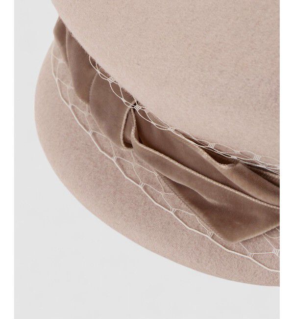 LOULOU WILLOUGHBY「【LOULOU WILLOUGHBY】ベロアリボンキャスケット」|キャップ・キャスケット|