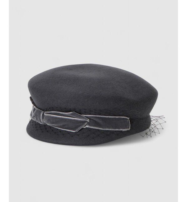 LOULOU WILLOUGHBY「【LOULOU WILLOUGHBY】ベロアリボンキャスケット」|キャップ・キャスケット|