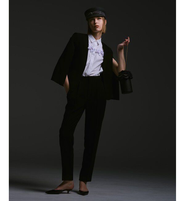 LOULOU WILLOUGHBY「【LOULOU WILLOUGHBY】ベロアリボンキャスケット」|キャップ・キャスケット|