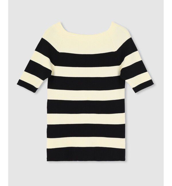 allureville「◇ 2WAY ネック5分袖プルオーバー」|ニット・セーター|