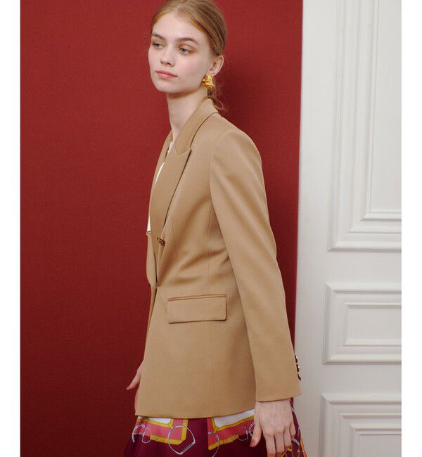 LOULOU WILLOUGHBY「【LOULOU WILLOUGHBY】ウール混チノダブルジャケット」|テーラードジャケット|