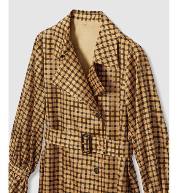 LOULOU WILLOUGHBY「【LOULOU WILLOUGHBY】エンブレムチェックワンピース」|ワンピース|