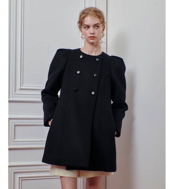 LOULOU WILLOUGHBY「【LOULOU WILLOUGHBY】シャルムビーバーパワショルコート」|ダッフルコート|