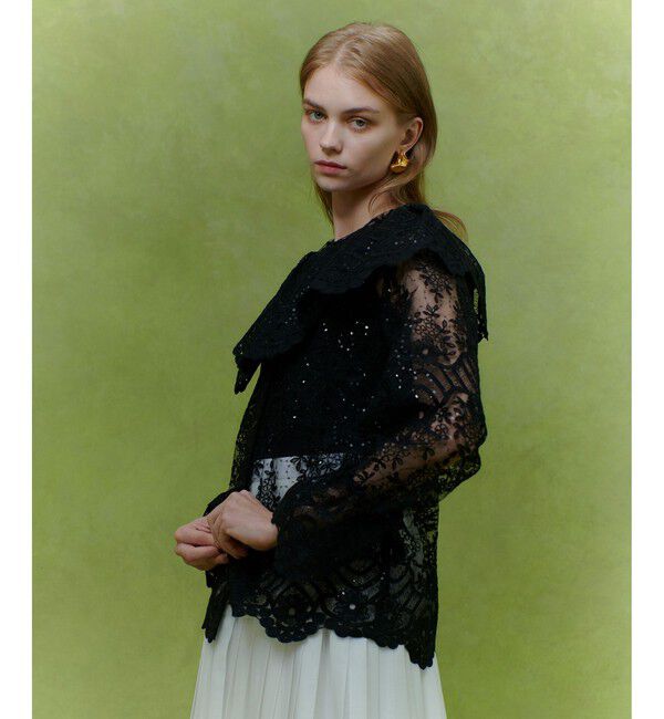 LOULOU WILLOUGHBY「【LOULOU WILLOUGHBY】チュール刺繍ブラウス」|シャツ・ブラウス|