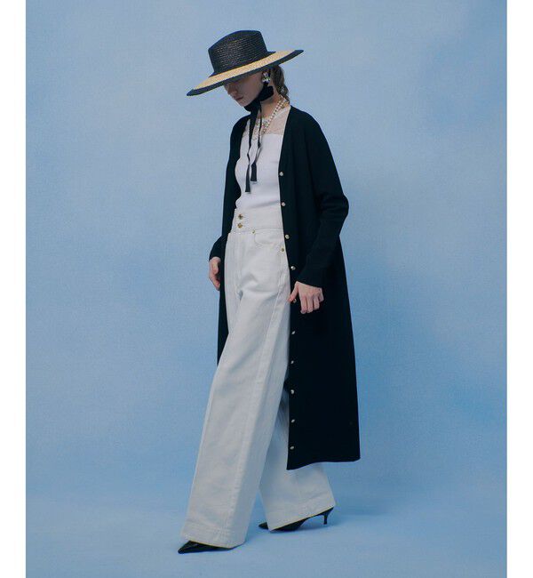 LOULOU WILLOUGHBY「【LOULOU WILLOUGHBY】カノコワイドボーダーカーデワンピース」|カーディガン|