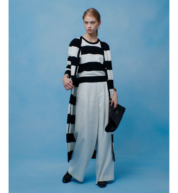 LOULOU WILLOUGHBY「【LOULOU WILLOUGHBY】カノコワイドボーダーカーデワンピース」|カーディガン|