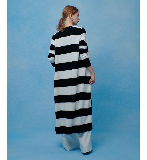 LOULOU WILLOUGHBY「【LOULOU WILLOUGHBY】カノコワイドボーダーカーデワンピース」|カーディガン|