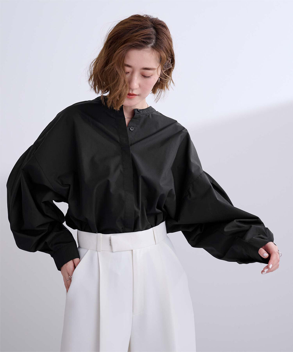 ur's「ボリューム袖ブラウス」|シャツ・ブラウス|ブラック