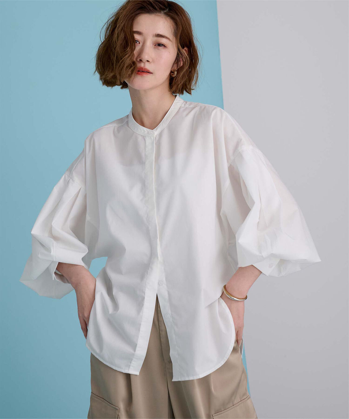 ur's「ボリューム袖ブラウス」|シャツ・ブラウス|オフホワイト