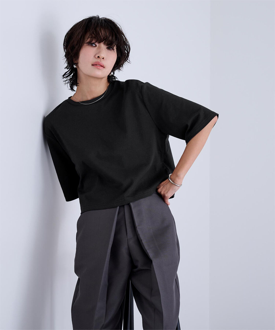 ur's「汗染み防止クロップドTシャツ」|Tシャツ・カットソー|