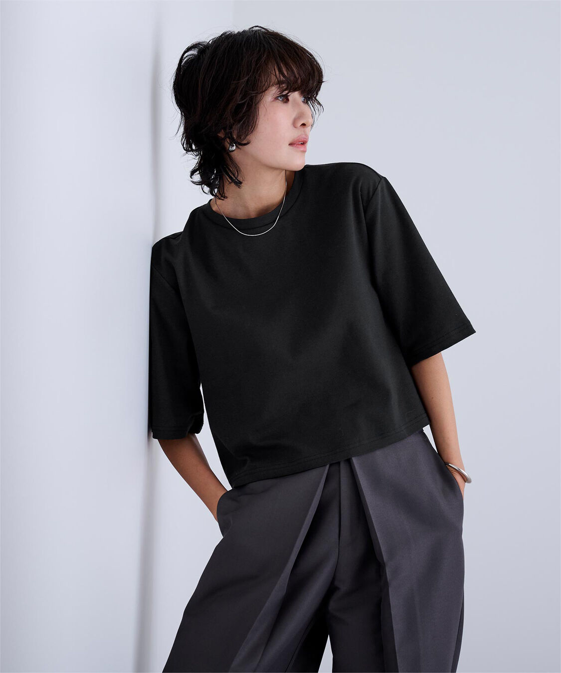 ur's「汗染み防止クロップドTシャツ」|Tシャツ・カットソー|