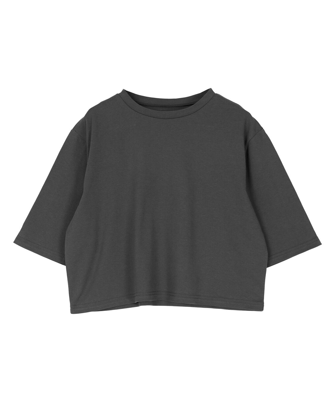 ur's「汗染み防止クロップドTシャツ」|Tシャツ・カットソー|チャコール