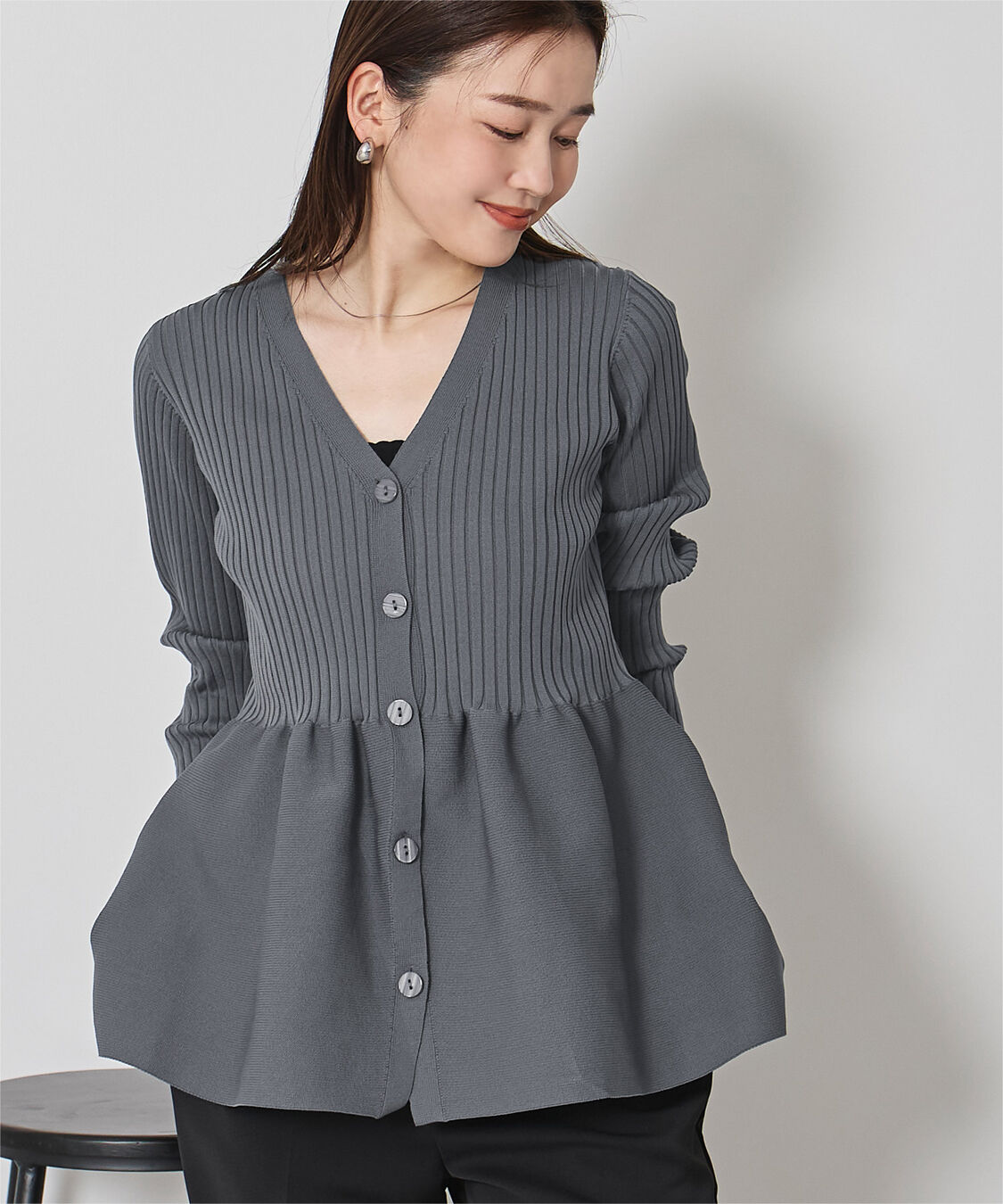 ur's「前後2wayペプラムニットトップス」|ニット・セーター|