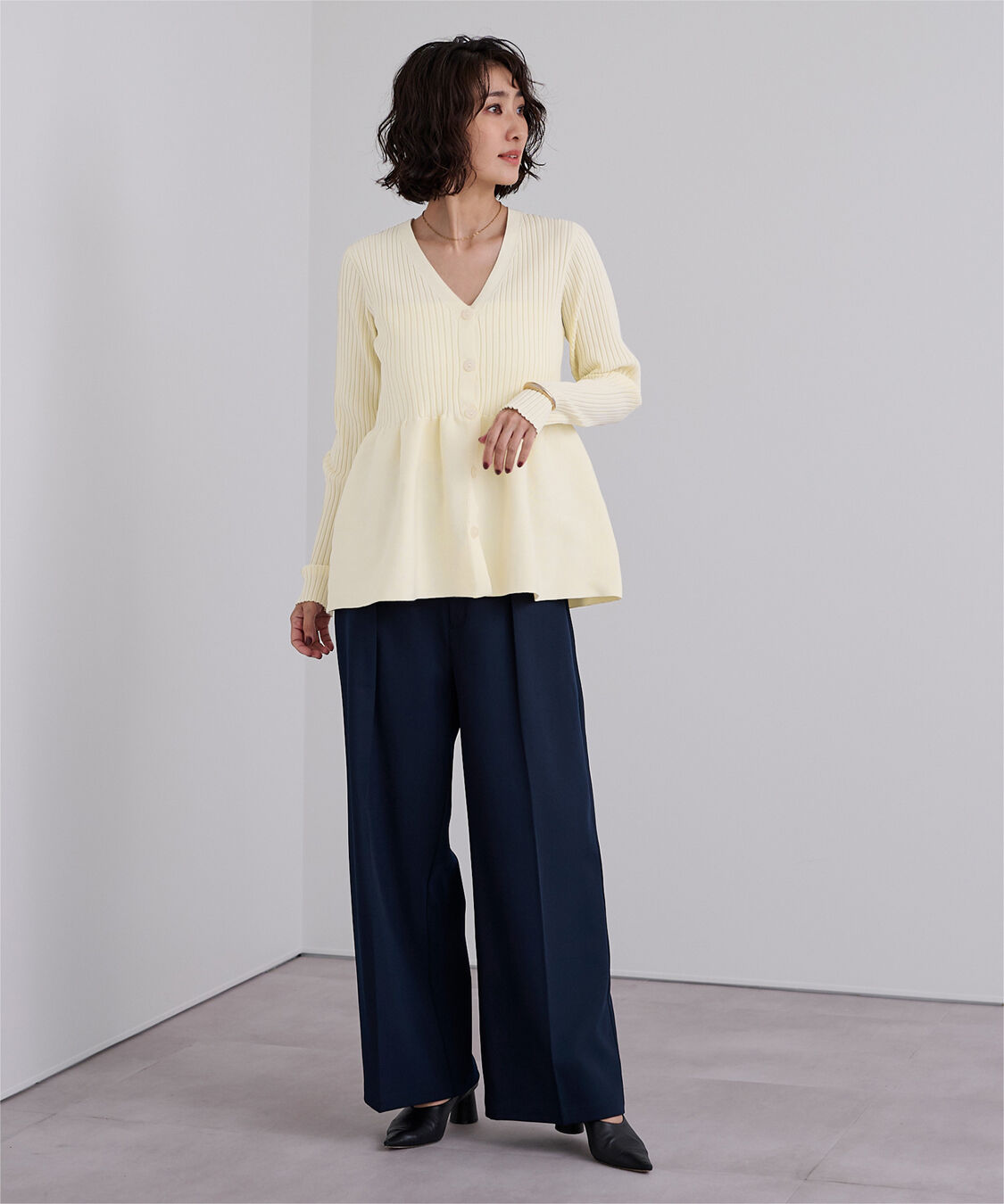 ur's「前後2wayペプラムニットトップス」|ニット・セーター|