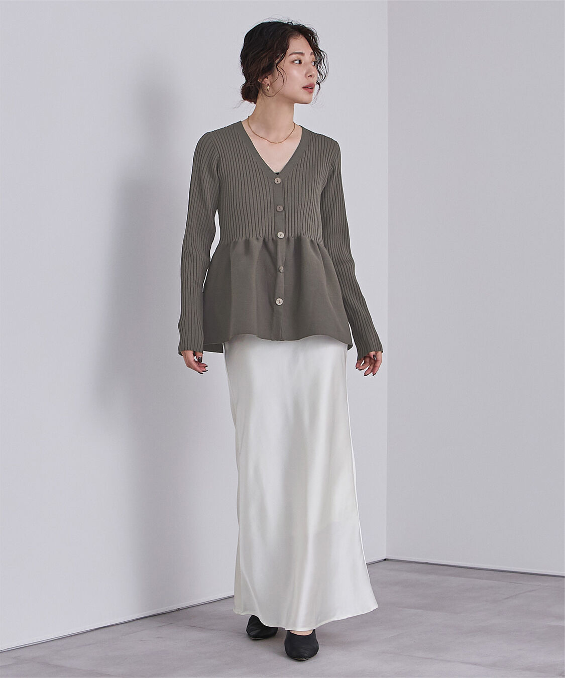 ur's「前後2wayペプラムニットトップス」|ニット・セーター|