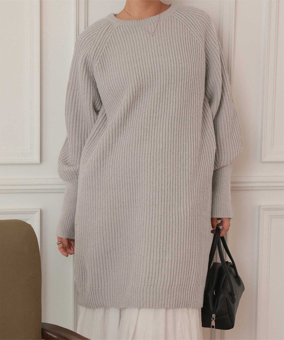 titivate「ボリュームスリーブニットミニワンピース」|ワンピース|