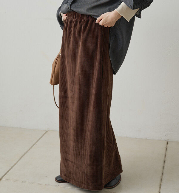  「【サイズ展開/＠yns628＆＠e_r_i_125企画】ストレッチコールスカート」|スカート|