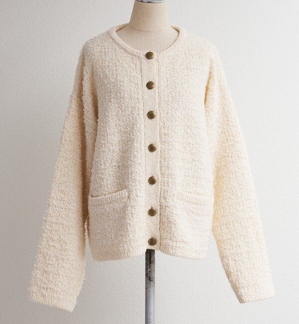 「ツィードライクニットカーディガン」|カーディガン|