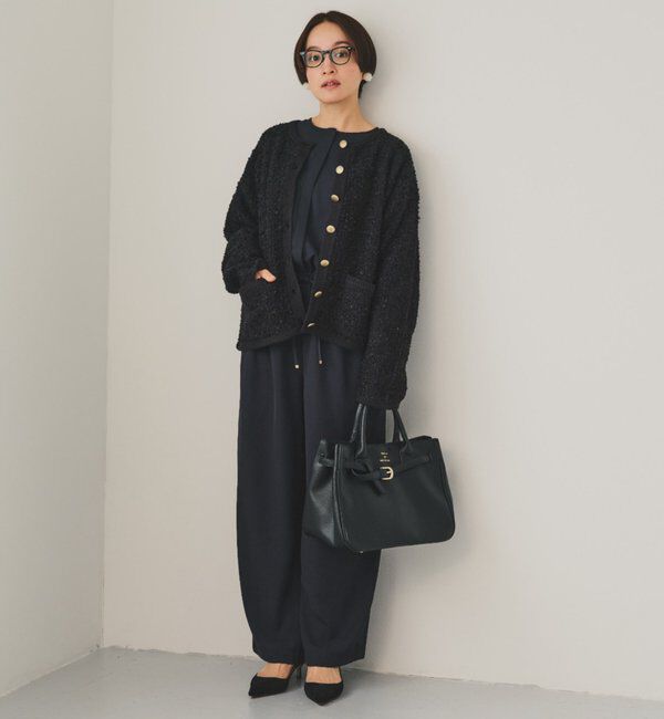  「ツィードライクニットカーディガン」|カーディガン|