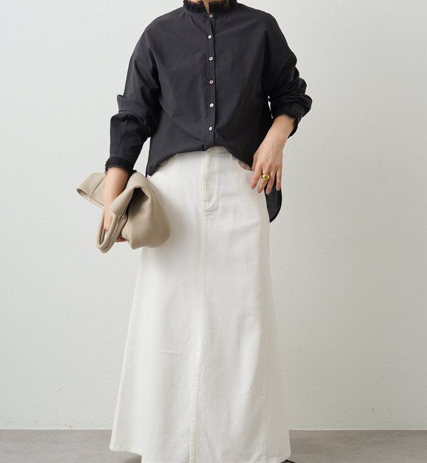  「襟袖プリーツレースブラウス」|シャツ・ブラウス|