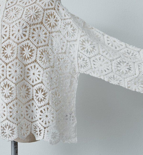  「【リバイバル】カギ針編み風2WAYカーディガン」|カーディガン|