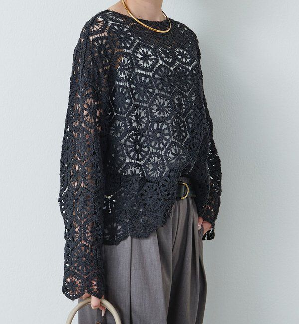  「【リバイバル】カギ針編み風2WAYカーディガン」|カーディガン|