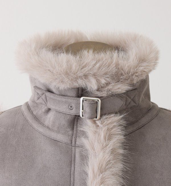  「フェイクムートンロングジャケット」|ダウンベスト・ベスト|