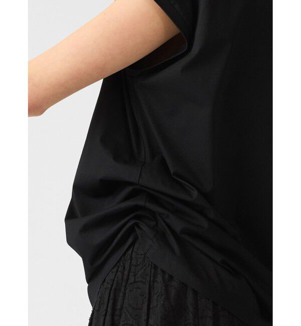 mizuiro ind「mizuiro ind フレンチスリーブサイドアッププルオーバー」|Tシャツ・カットソー|